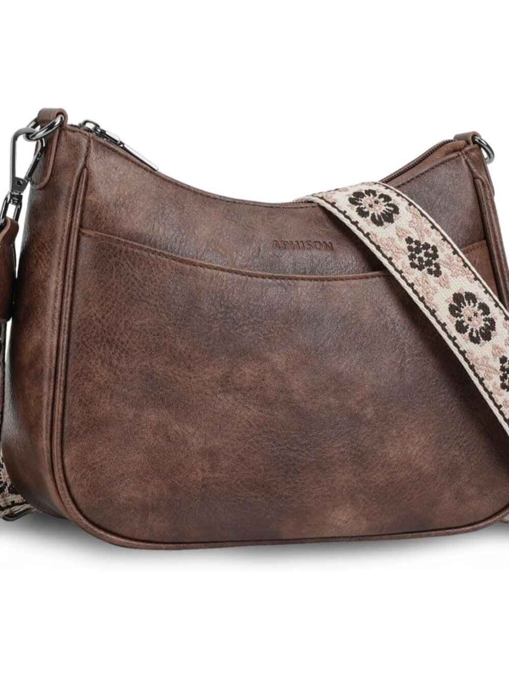 Trendy Leather Crossbody Purse with Adjustable Strap, Women's Shoulder Handbag